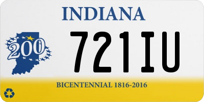 IN license plate 721IU