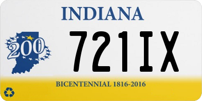 IN license plate 721IX
