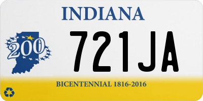 IN license plate 721JA