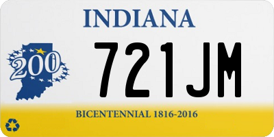 IN license plate 721JM