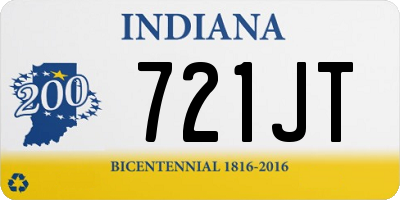 IN license plate 721JT