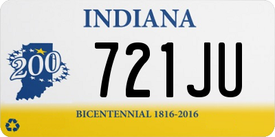 IN license plate 721JU