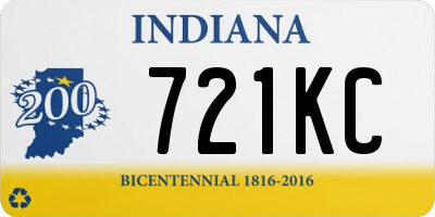 IN license plate 721KC