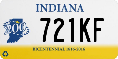 IN license plate 721KF