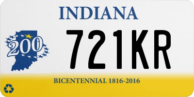 IN license plate 721KR