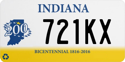 IN license plate 721KX