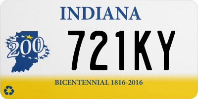 IN license plate 721KY