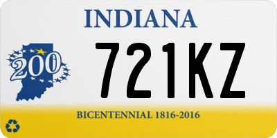 IN license plate 721KZ