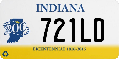 IN license plate 721LD