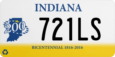 IN license plate 721LS