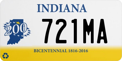 IN license plate 721MA