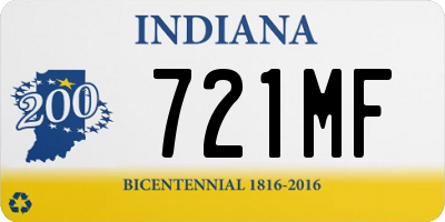 IN license plate 721MF