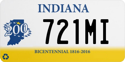 IN license plate 721MI