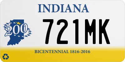 IN license plate 721MK