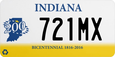 IN license plate 721MX