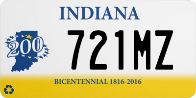 IN license plate 721MZ