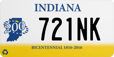 IN license plate 721NK