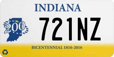 IN license plate 721NZ