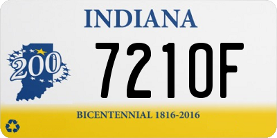 IN license plate 721OF