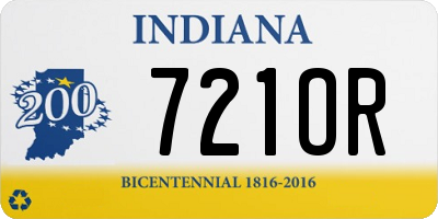 IN license plate 721OR