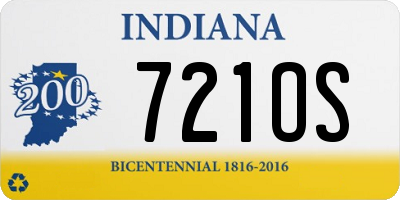 IN license plate 721OS