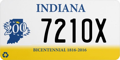 IN license plate 721OX