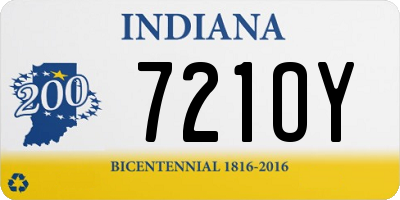 IN license plate 721OY
