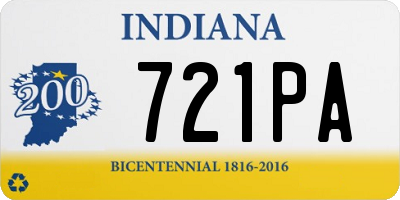 IN license plate 721PA