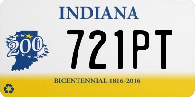 IN license plate 721PT