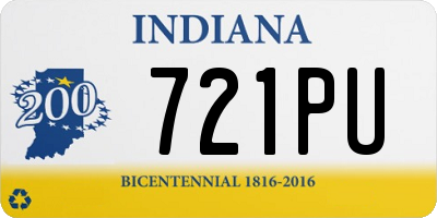 IN license plate 721PU