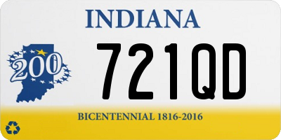 IN license plate 721QD