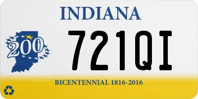 IN license plate 721QI