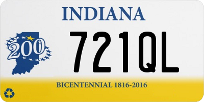 IN license plate 721QL