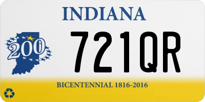 IN license plate 721QR