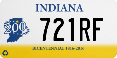 IN license plate 721RF