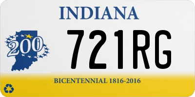 IN license plate 721RG