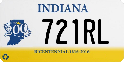 IN license plate 721RL