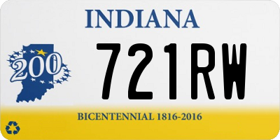 IN license plate 721RW