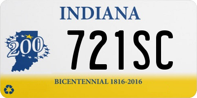 IN license plate 721SC