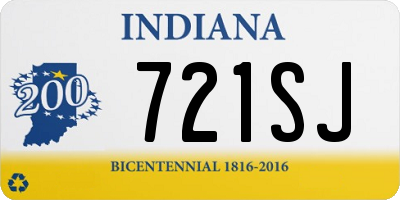 IN license plate 721SJ