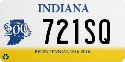 IN license plate 721SQ