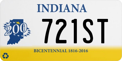 IN license plate 721ST