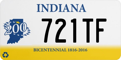 IN license plate 721TF