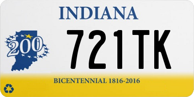 IN license plate 721TK