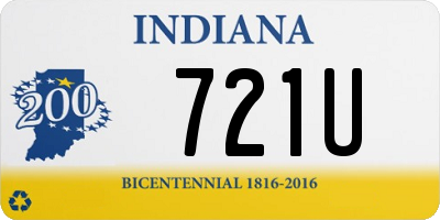 IN license plate 721U