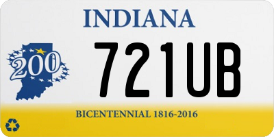 IN license plate 721UB