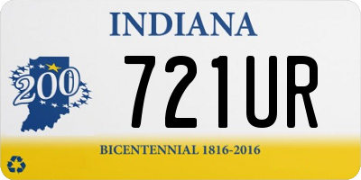 IN license plate 721UR