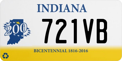 IN license plate 721VB