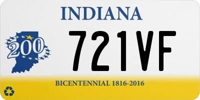 IN license plate 721VF