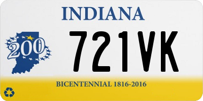 IN license plate 721VK